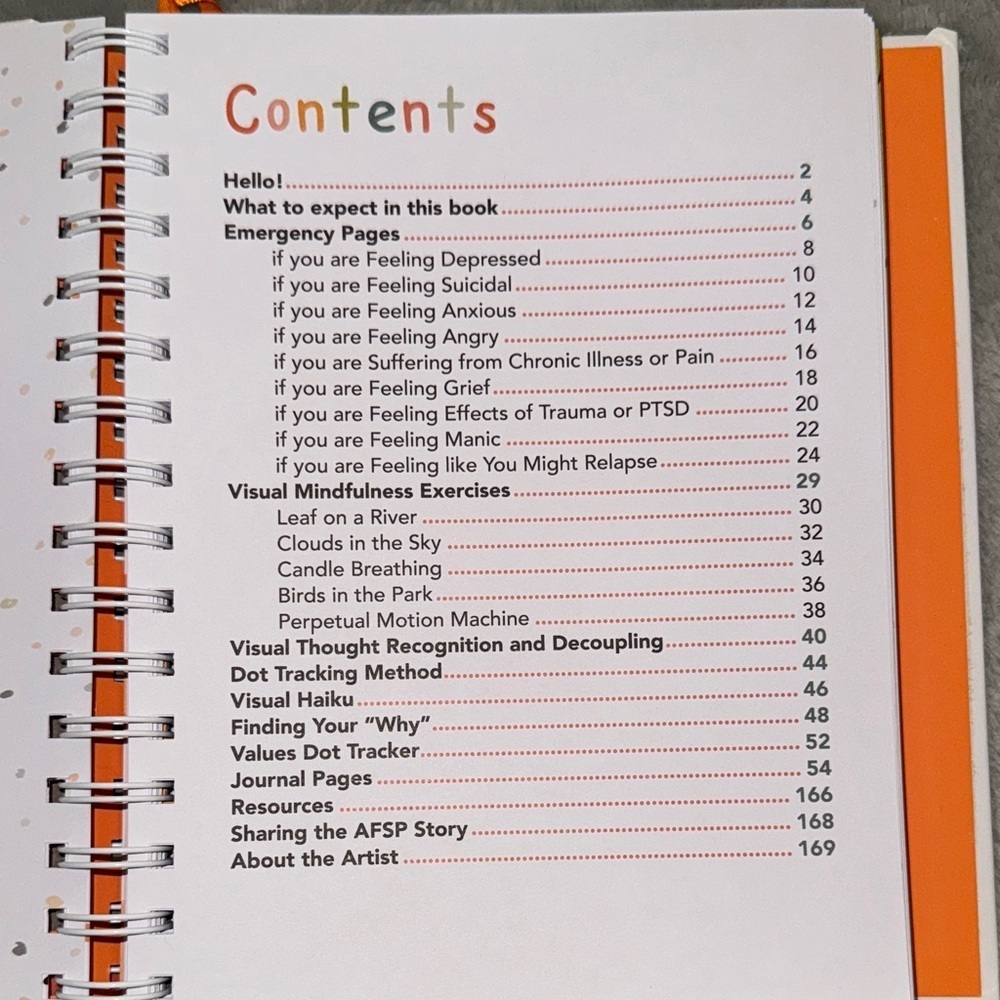 Creative Mental Health Workbook - White and Orange - Picture 4 of 7